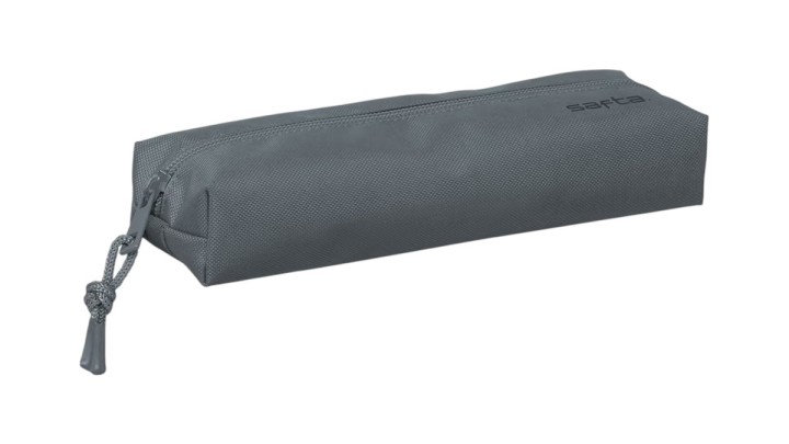 Safta "Dark Grey "Rectangular Pencil Case w/Elastic Rubber