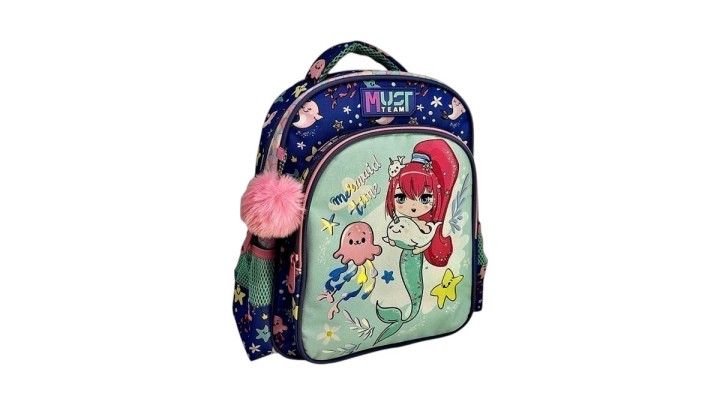 Τσάντα Νηπιαγωγείου Kindergarten Backpack 27*10*31 2 Cases Mermaid Time