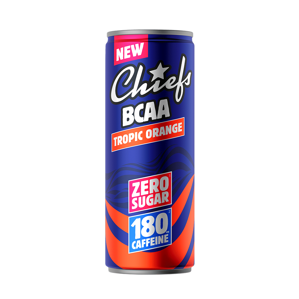 Chiefs, BCAA Drink, 180mg Caffeine, Tropic Orange, 330ml