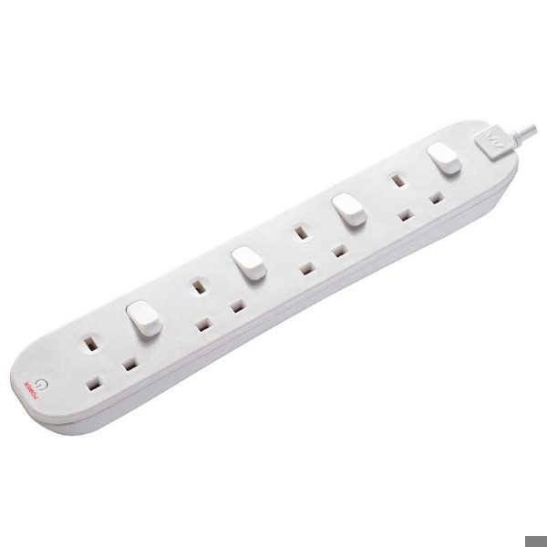 BG MASTERPLUG SWITCHED EXTENSION LEAD WITH 4 SOCKERS 2 METERS