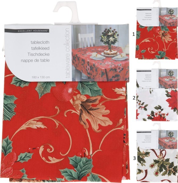 TABLECLOTH 130X180CM - ASSORTED DESIGNS
