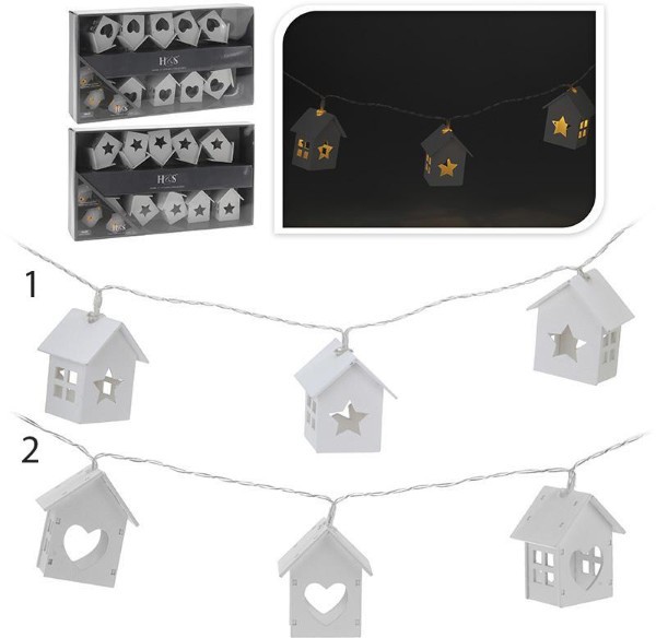 XMAS LED LIGHTS HOUSE 10PCS 65M IN 2 DIFFERENT DESIGNS