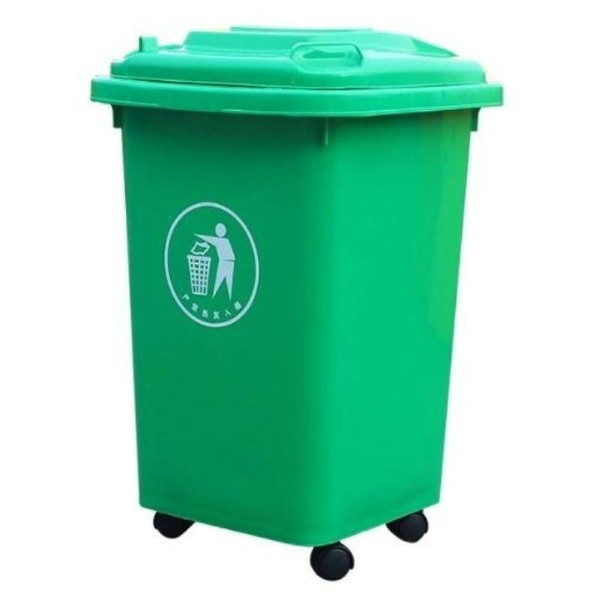 BIDONE BIN WITH WHEELS 30L - GREEN
