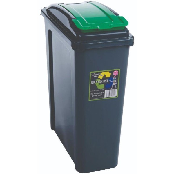 RECYCLΙΝG SLIM BIN 25L - GRAPHITE/GREEN