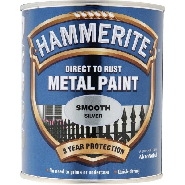 HAMMERITE SMOOTH SILVER 750ML