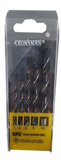 CROWNMAN 5PCS SET WOOD DRILLS