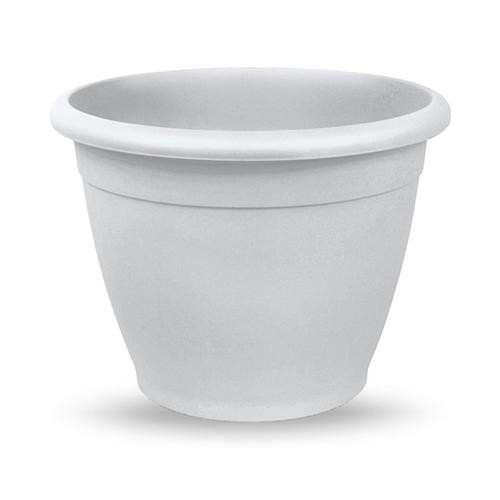 VECA PLASTIC POT ROUND 20X15CM WHITE