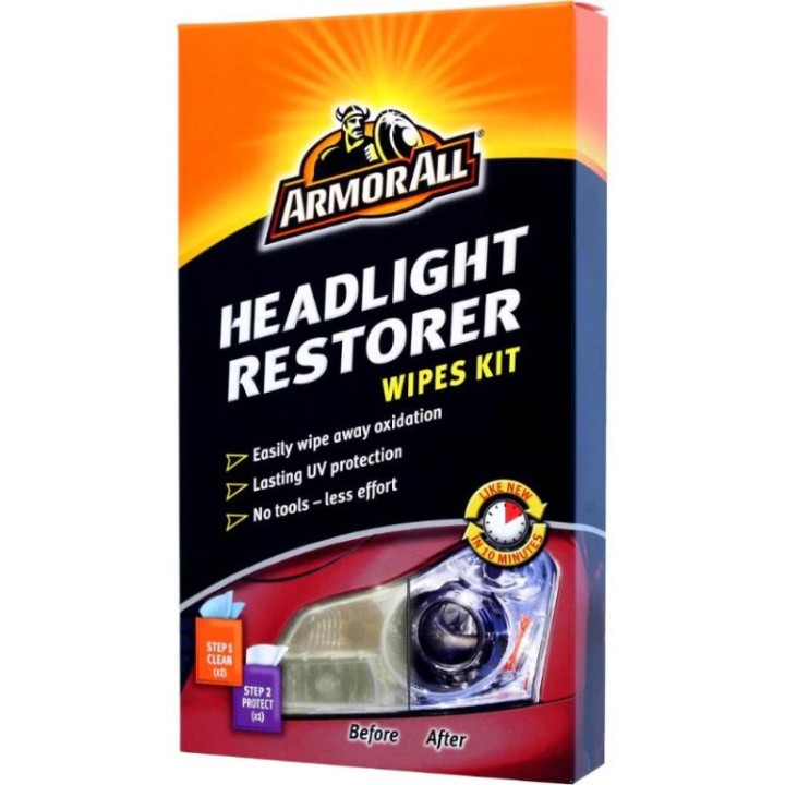 ARMOR ALL HEADLIGHT RESTORER WIPES KIT