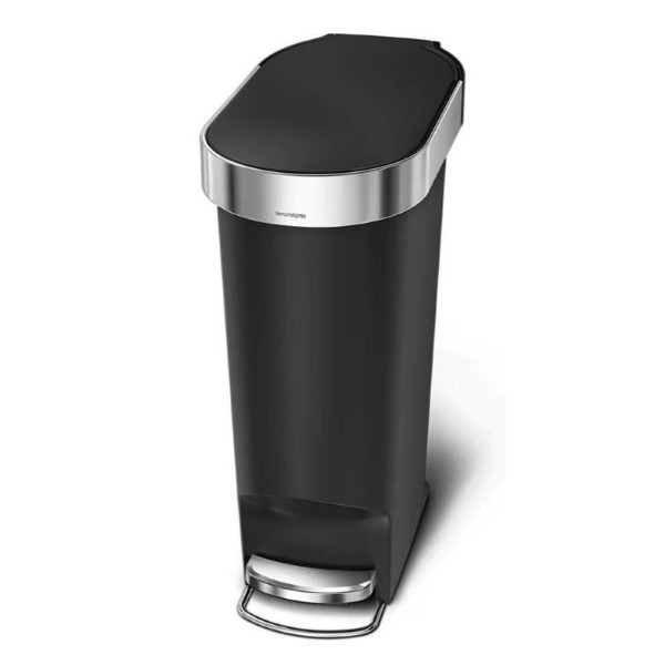 SIMPLEHUMAN SLIM PEDAL BIN 40L - BLACK