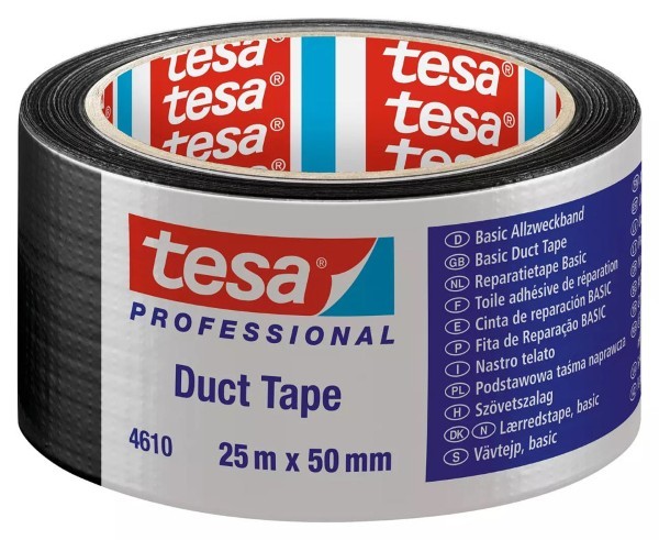 TESA BASIC CLOTH TAPE 25Mx50mm BLACK