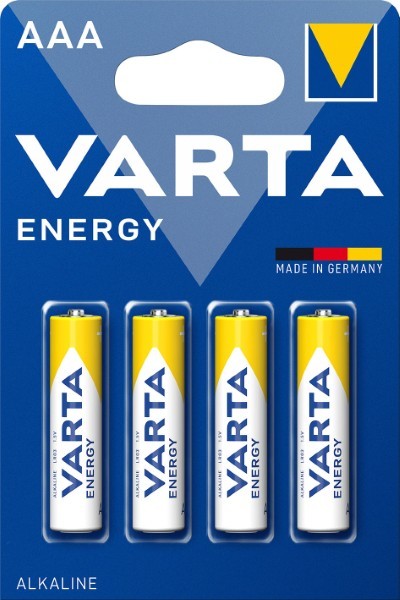 VARTA ENERGY ALKALINE BATTERIES AAA, MICRO, LR03, 1,5V, 4-PACK