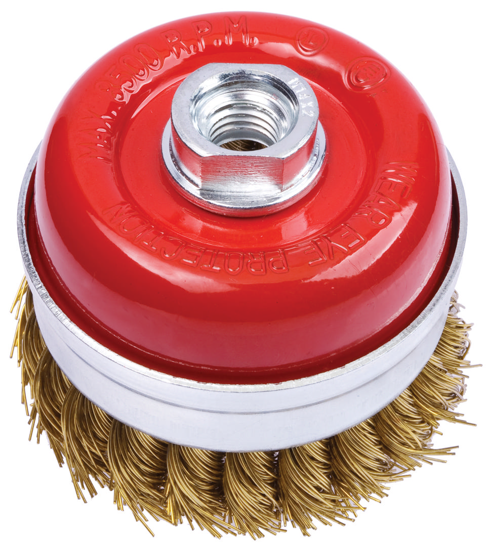 PG BRASS TWIS WIRE CUP BRUSH 85mm M14