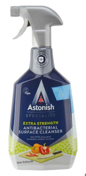 ASTONISH SPECIALIST EXTRA STRENGTH ANTIBACTERIAL SURFACE CLEANER 750ML