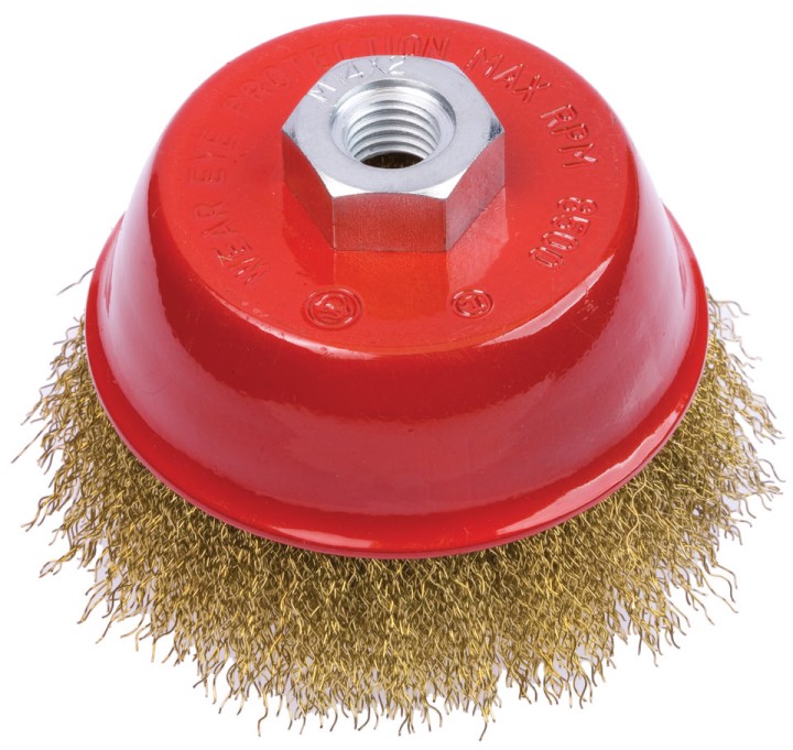 PG BRASS WIRE CUP BRUSH 120mm M14