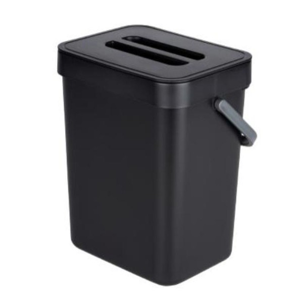 WENKO WASTE BIN WITH HANDLE TAGO 5L - BLACK