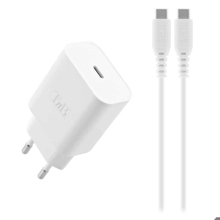 TNB CHPDTC20 USB-C POWER DELIVERY 20W WALL CHARGER + USB-C TO USB-C CABLE