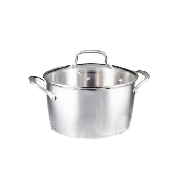 TSD CASSEROLE 18/10 STAINLESS STEEL WITH LID 24CM