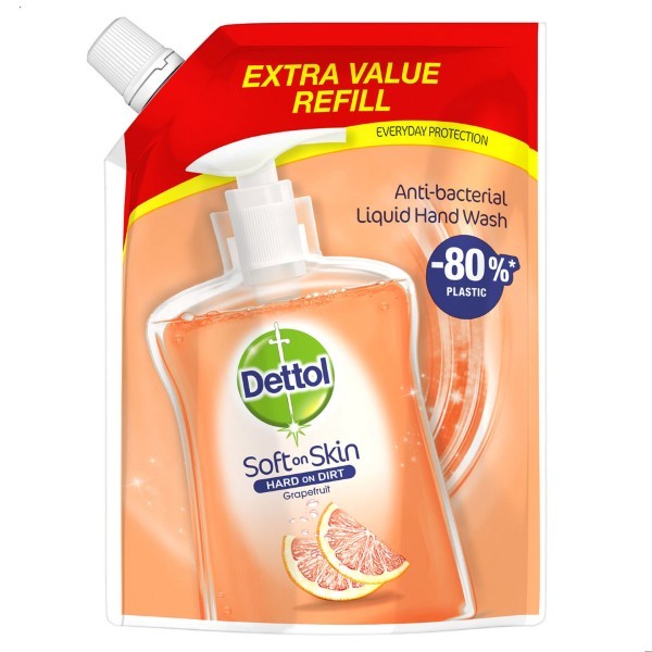 DETTOL ANTI-BACTERIAL LIQUID HANDWASH REFILL GRAPEFRUIT 500ML