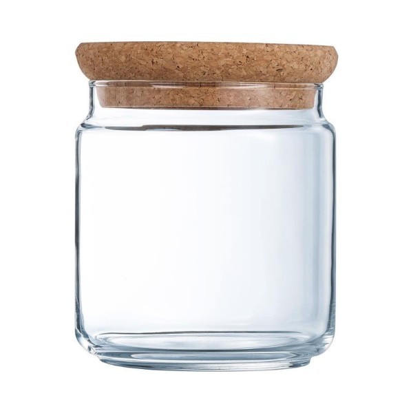 LUMINARC PURE JAR CORK WITH LID 750ML