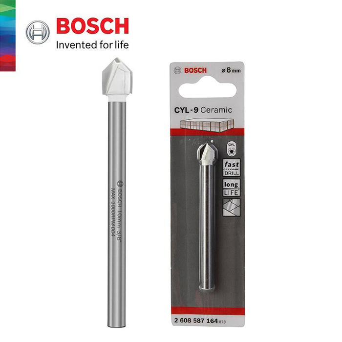 BOSCH CYL-9 TILE DRILL BIT CERAMIC 8 X 80 MM