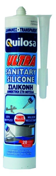 QUILOSA MOULD RESISTAND SANITARY SILICONE FOR KITCHEN AND BATHROOM TRANSPARENT 280ML