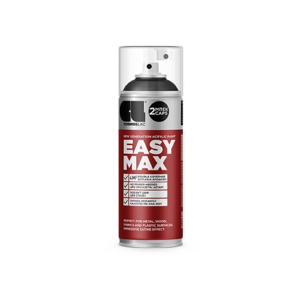 COSMOLAC 400ML BLACK RAL9005 NO. 803 EASY MAX SPRAY