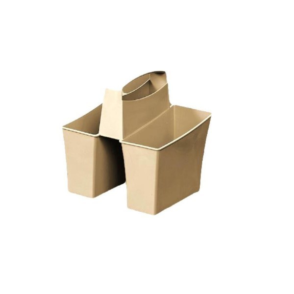 LAMAPLA PLASTIC BASKET FOR CUTLERY - DOVE GREY