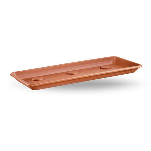 VECA PLASTIC PLATE RECTANGULAR 80X40CM  TERRACOTTA