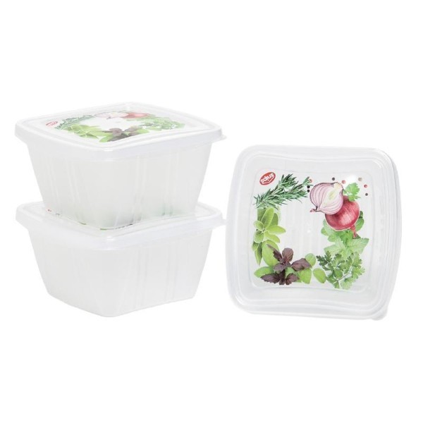 SNIPS FRESH CONTAINER SQUARE 250ML 3PCS