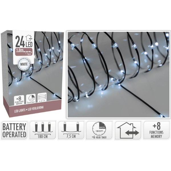 LED LIGHTS 24LED - WHITE
