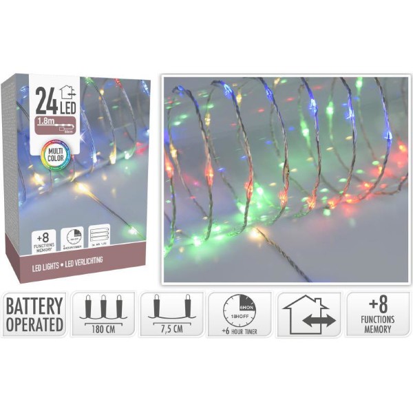 LED LIGHTS 24LED - MULTICOLOR