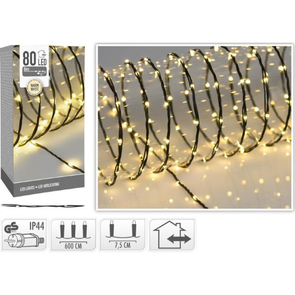 LED LIGHTS 80LED - WARM WHITE