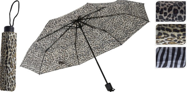 UMBRELLA FOLDING 53CM 3 ASSORTED DESIGNS