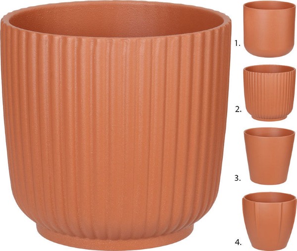 FLOWERPOT STONEWARE TERRACOTTA - ASSORTED DESIGNS