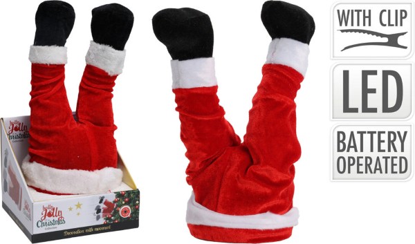 CHRISTMAS SANTA LEGS ANIMATED 35CM