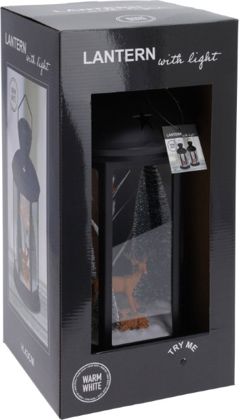 LANTERN WITH XMAS SCENE 43CM