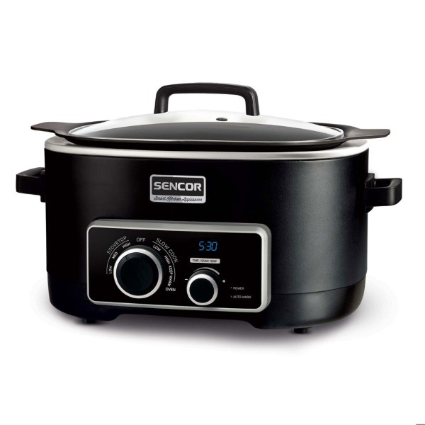 SENCOR SPR 6100BK MULTI &amp; SLOW COOKER 5.5L 1.2KW