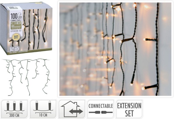 EXTENSION ICICLE 100LED WW