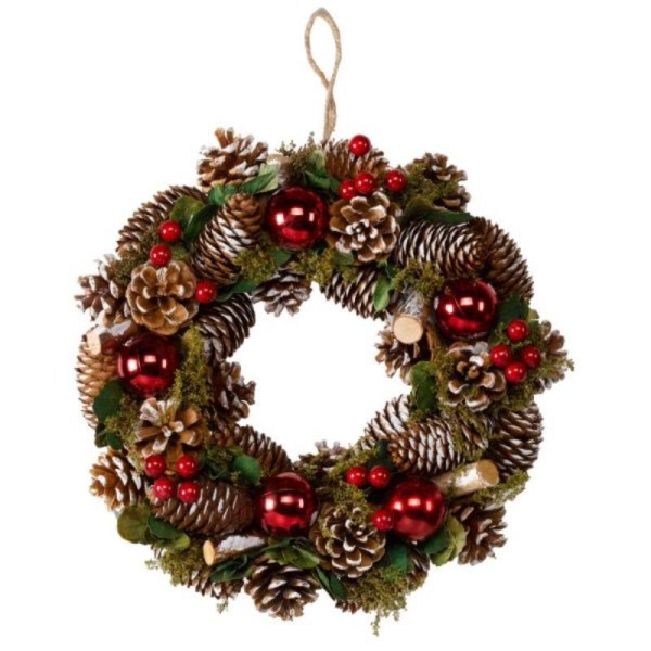 YULE FEST WREATH 36CM