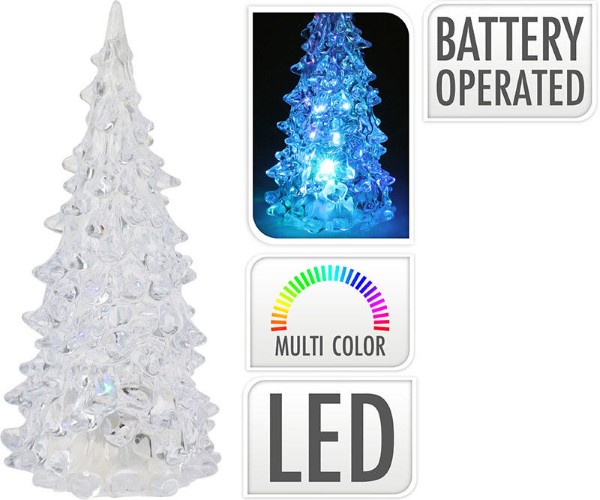 XMAS TREE ACRYLIC LED WITH COLOUR