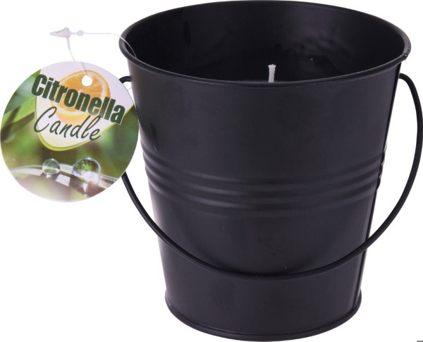 CITRONELLA CANDLE METAL BUCKET 105X105MM