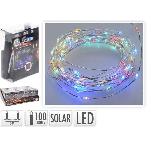 DECORATIVE SOLAR LED LIGHTS 100PCS 5M - MULTICOLOR