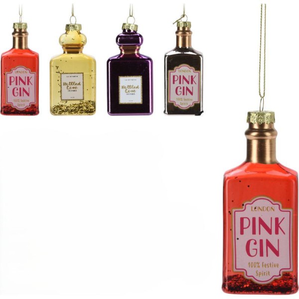 BOTTLE HANGING DECORATION 9CM - ASSORTED COLORS