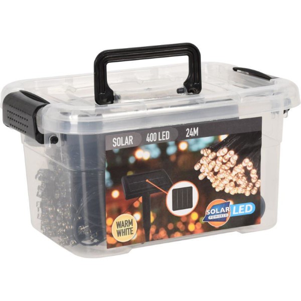 DECORATIVE SOLAR LED LIGHT CHAIN 400PCS 24M - WARM WHITE