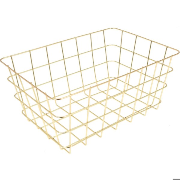 BASKET 300X210X140MM GOLD COLOR