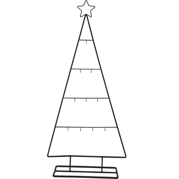 METAL CHRISTMAS TREE 35X77CM - BLACK