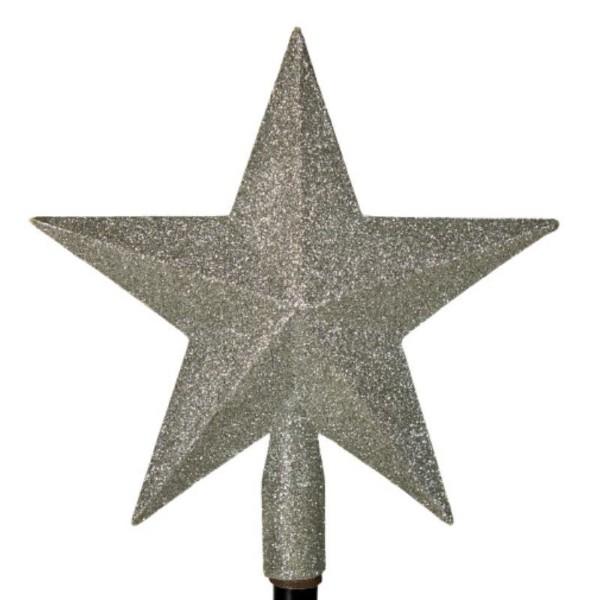 CHRISTMAS STAR TREE TOPPER 20CM - SILVER
