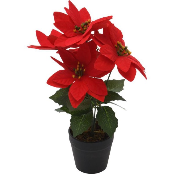 CHRISTMAS ARTIFICIAL FLOWER 29CM - RED