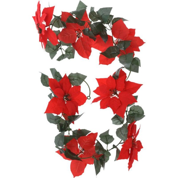 CHRISTMAS FLOWER GARLAND 190X21CM