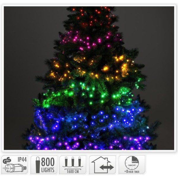 CLUSTER LIGHTS 800LED - MULTICOLOR